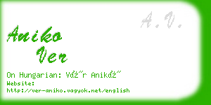 aniko ver business card